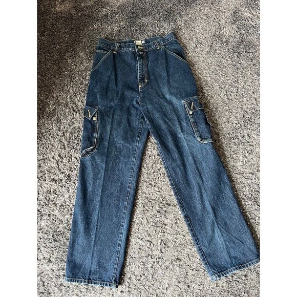 Vintage PJ Marks Denim Cargo Y2K Jeans Size 34x34